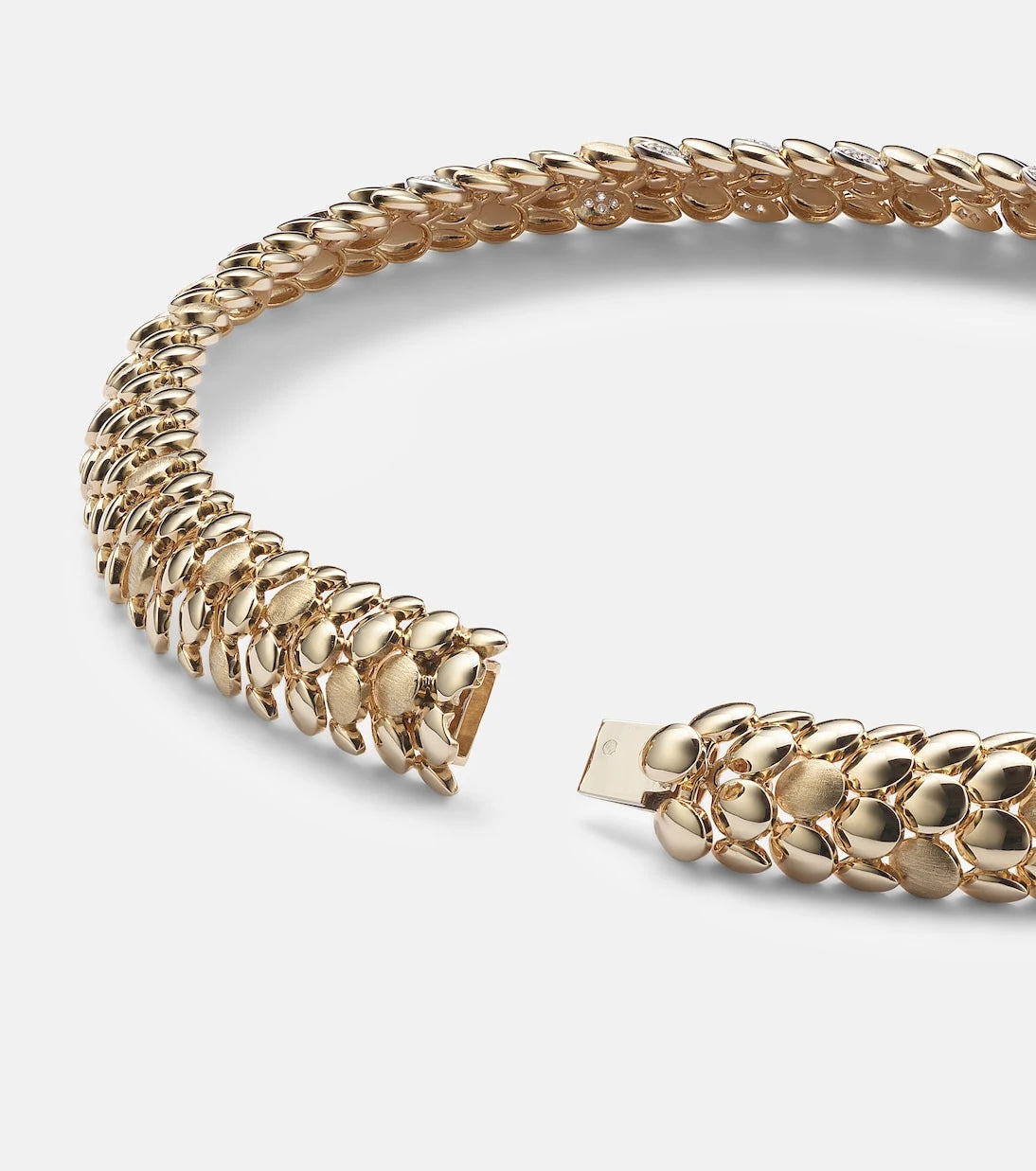 قلادة رينبو كيه - بلوسوم من الذهب عيار 14 قيراطًا مرصعة بالألماس