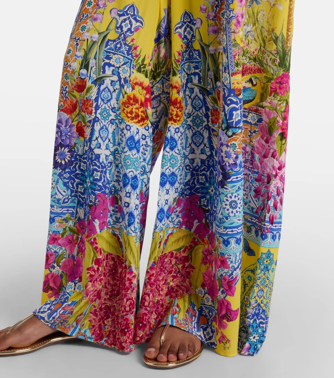 Camilla - Embellished halterneck silk crêpe jumpsuit