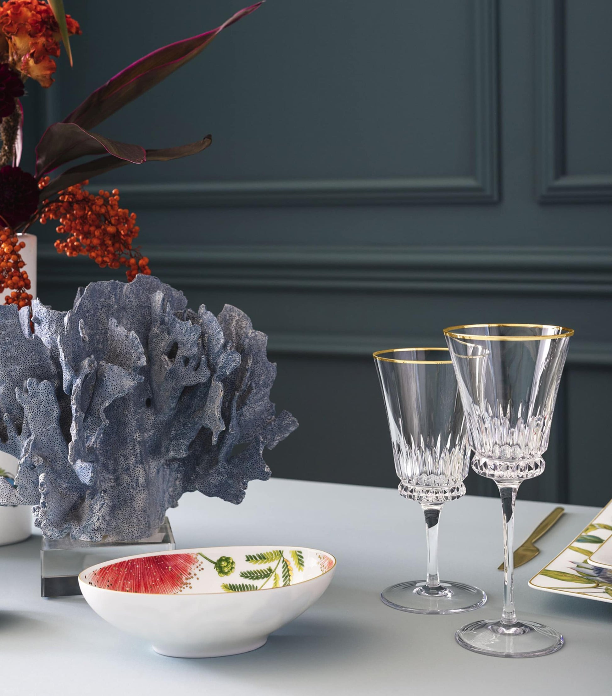 Villeroy & Boch Set of 2 Grand Royal Gold White Wine Glasses (125ml)