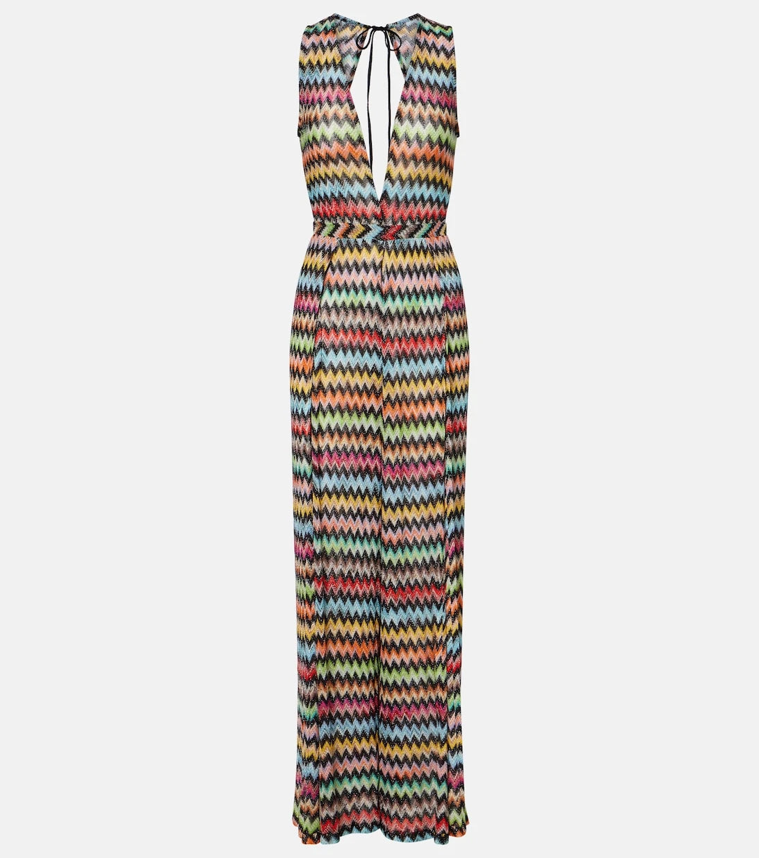 Missoni - جمبسوت لاميه مفتوح الظهر بنقشة متعرجة