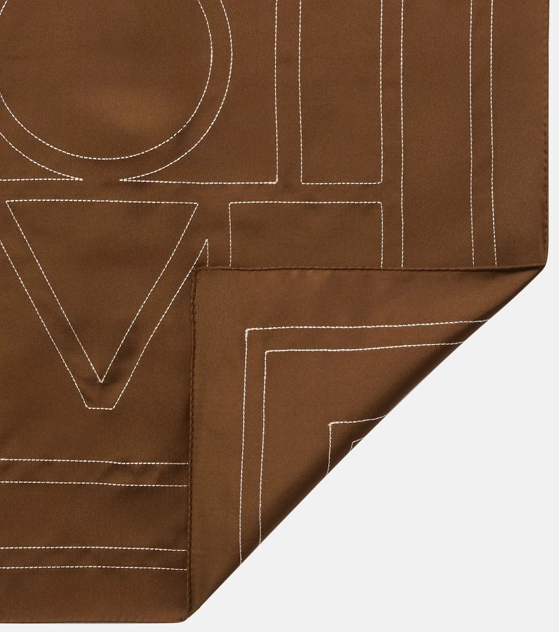Toteme - Embroidered monogram silk scarf