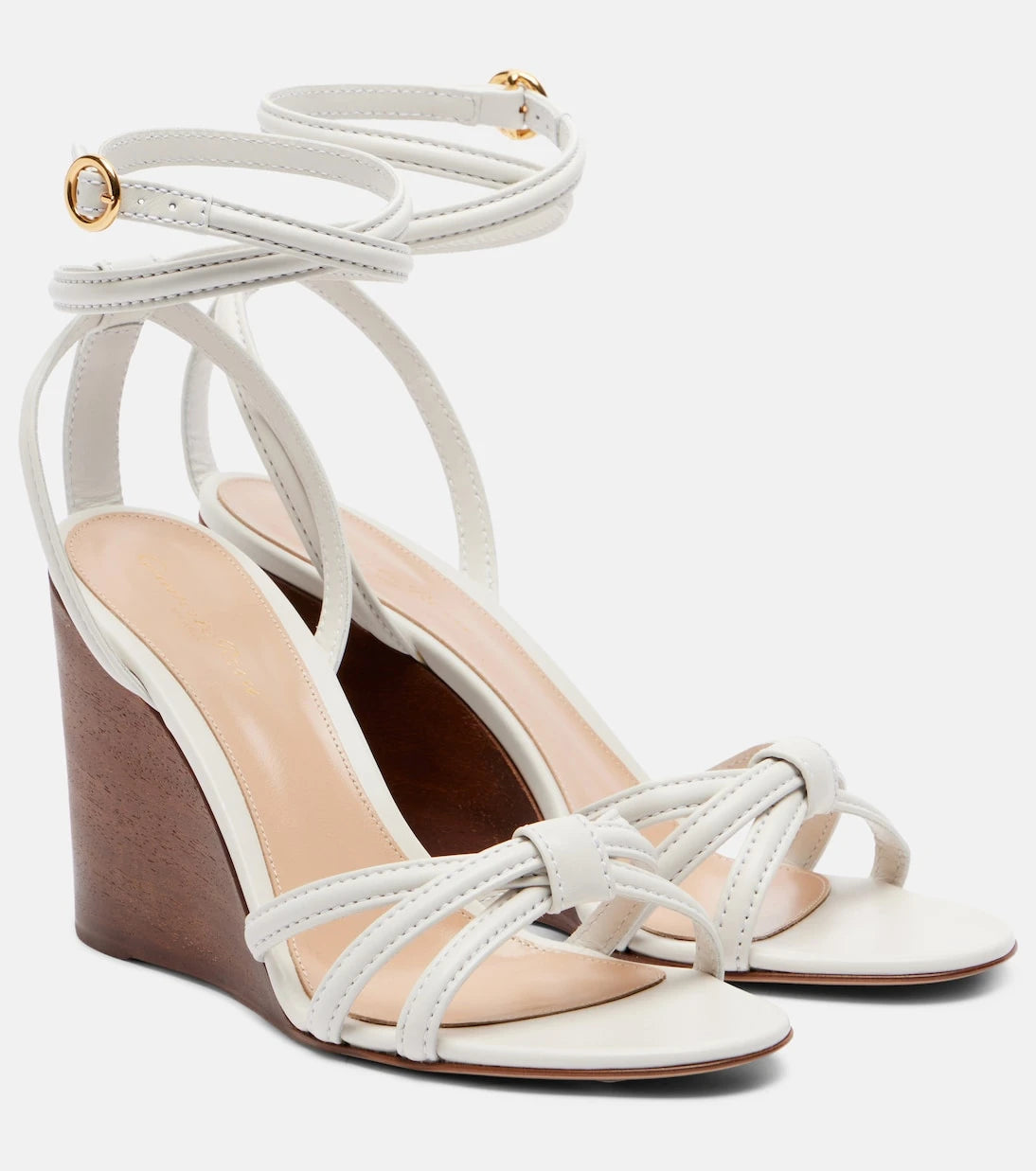 Gianvito Rossi - Deri dolgu topuklu sandalet