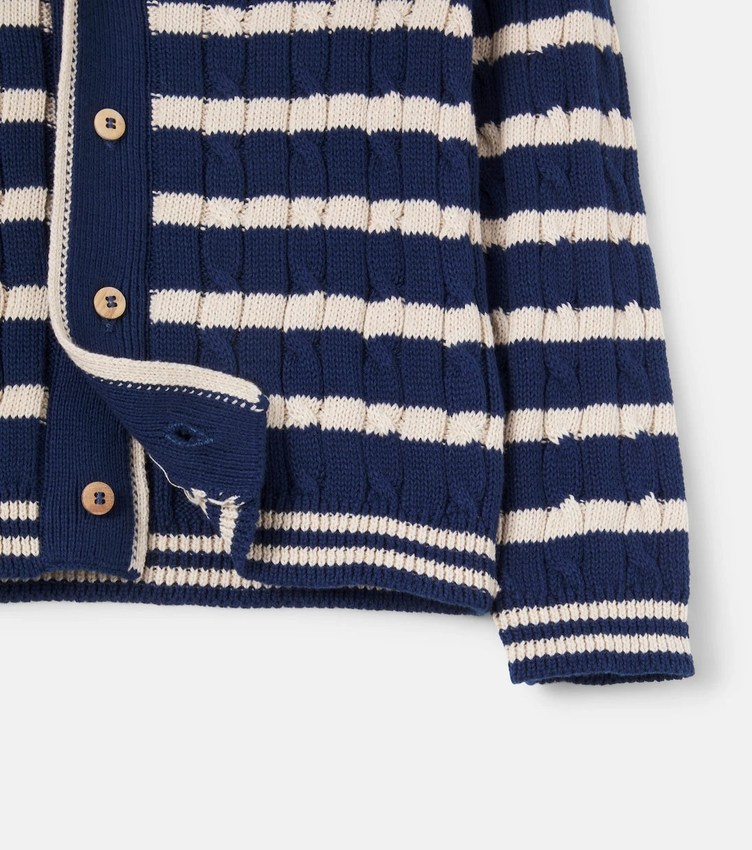 Pepa London - Cable-knit striped cotton cardigan