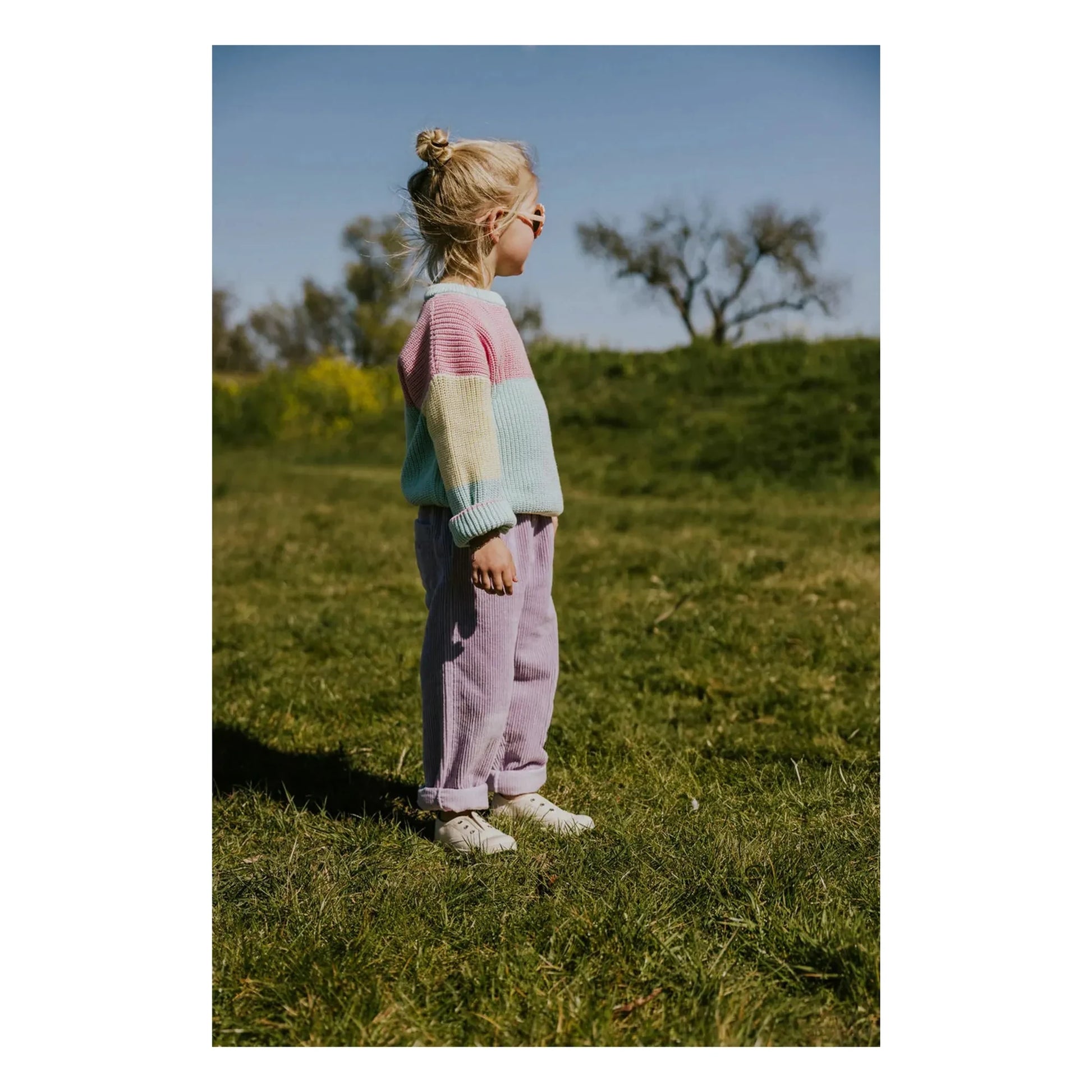 Yuki - Organic corduroy pants | Lilac