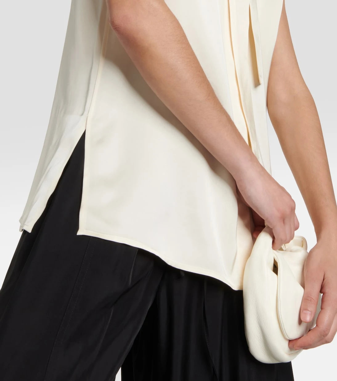 Jil Sander - Satin sleeveless blouse