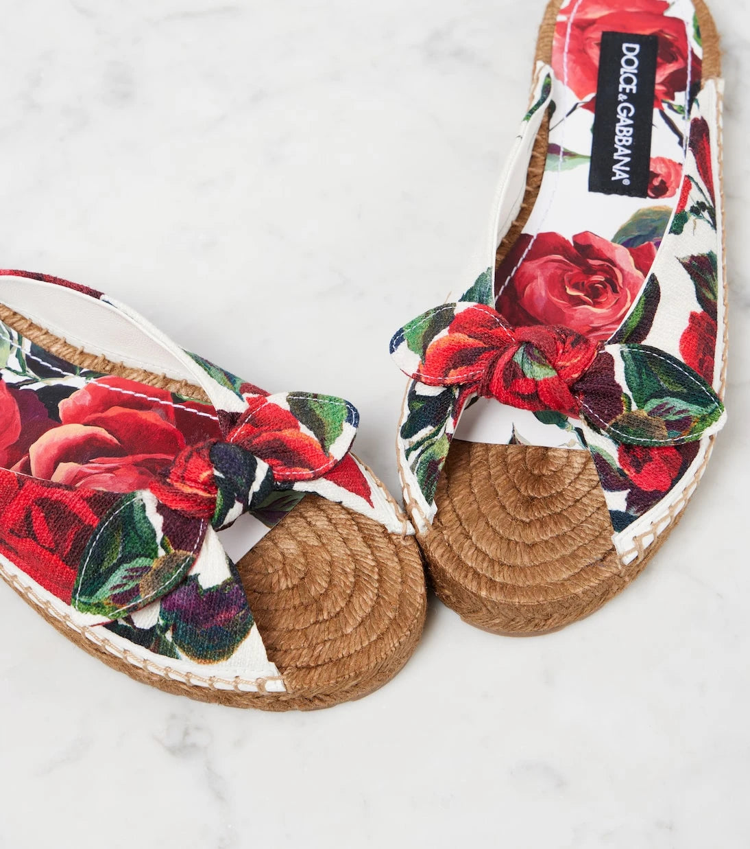 Dolce&Gabbana - Floral espadrille slides