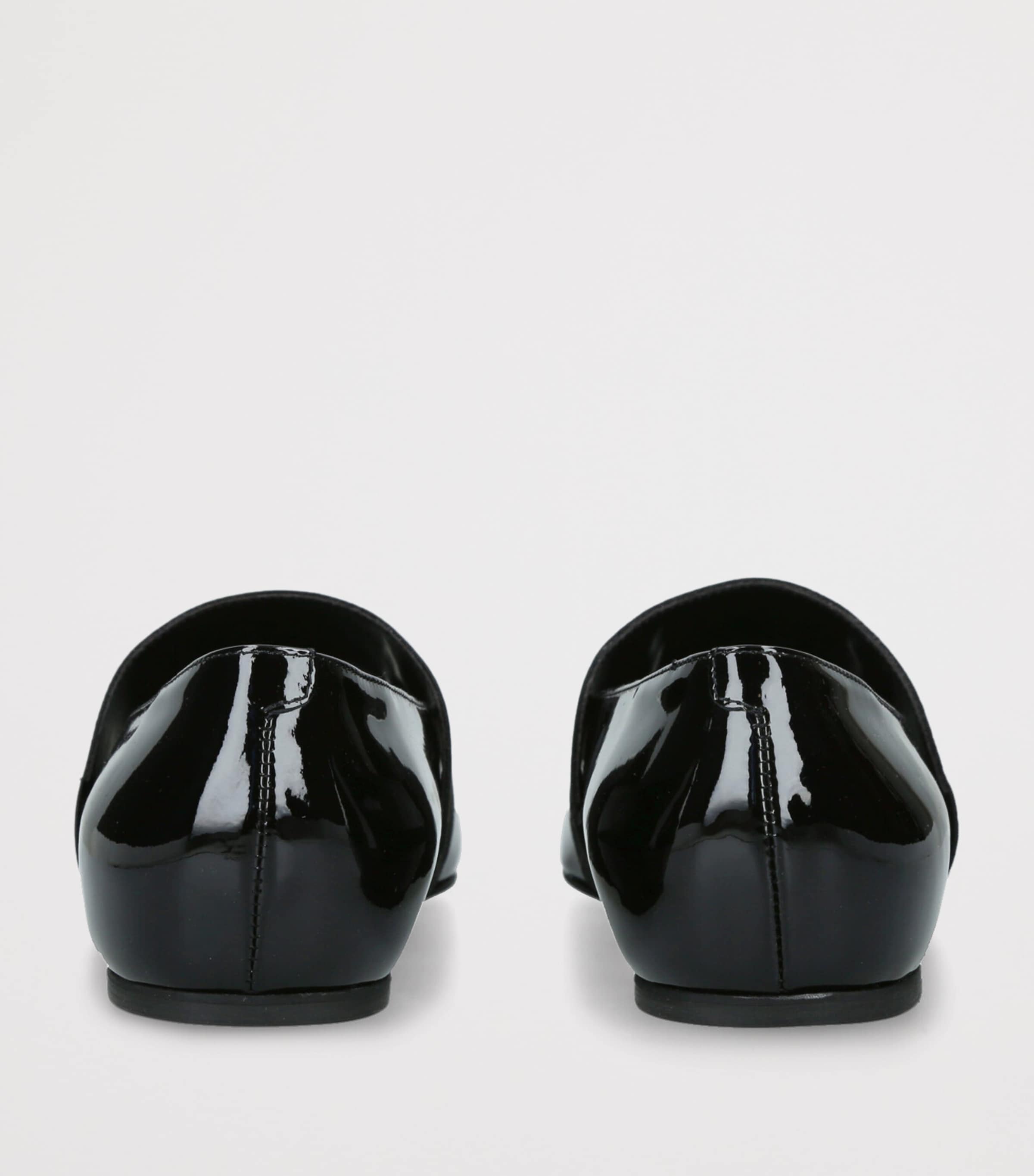 Givenchy Black Leather Squared Toe Ballet Flats