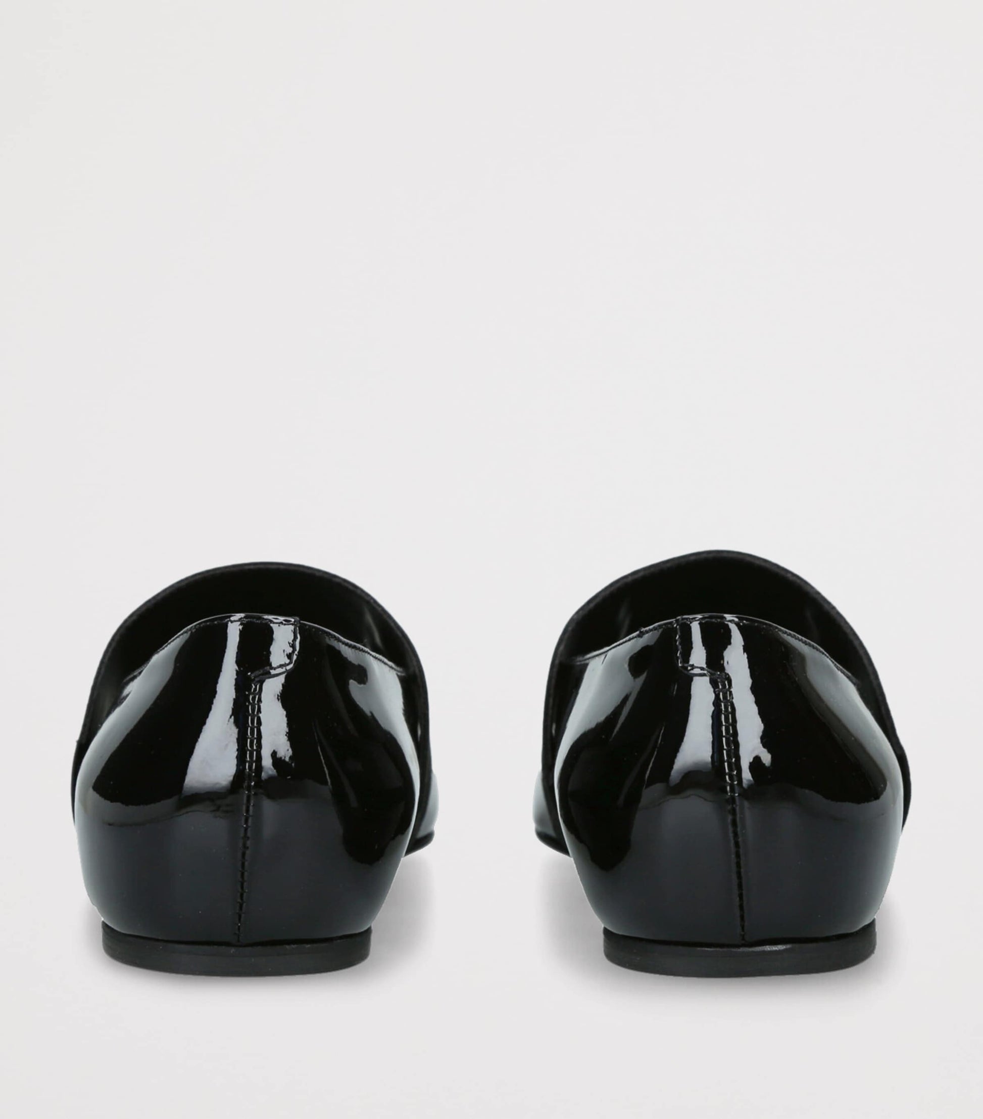 Givenchy Black Leather Squared Toe Ballet Flats
