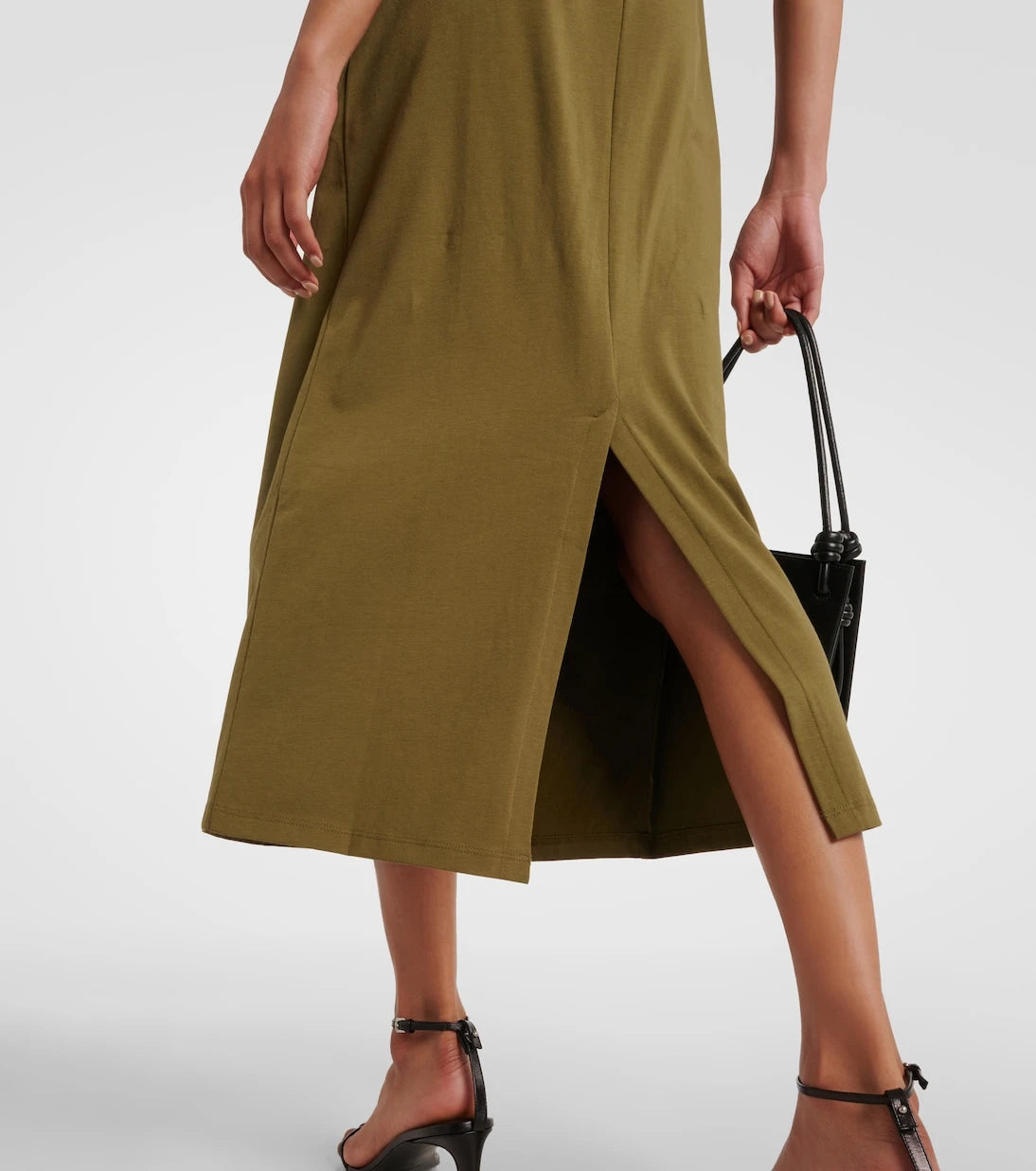 Vince - Cotton-blend jersey midi dress