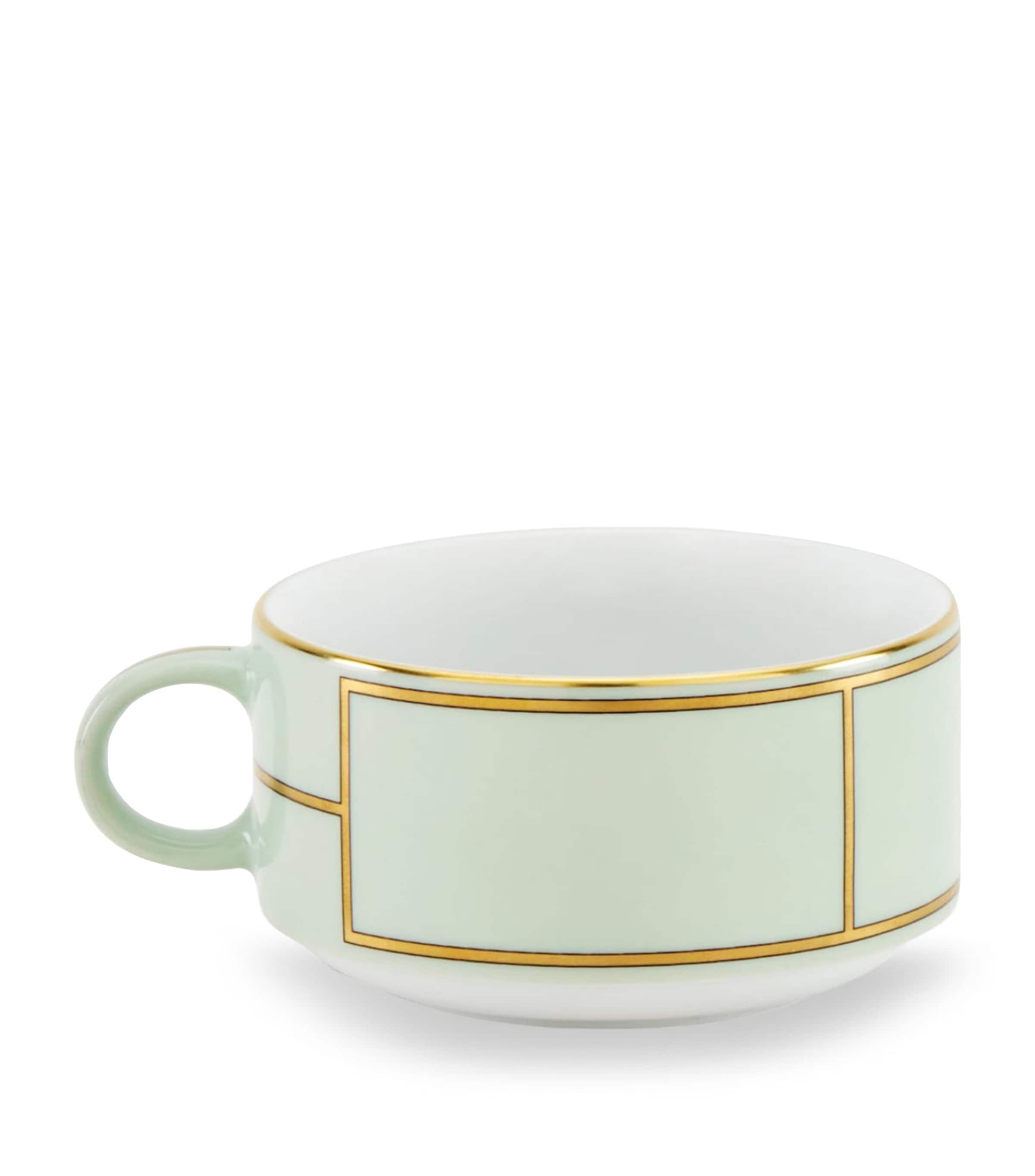 GINORI 1735 Porcelain Colonna Diva Verde Teacup (245ml)