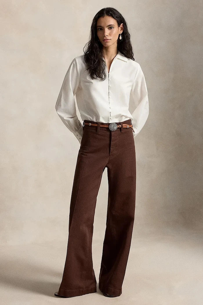 Polo Ralph Lauren kadın gömlek, ipek ilaveli