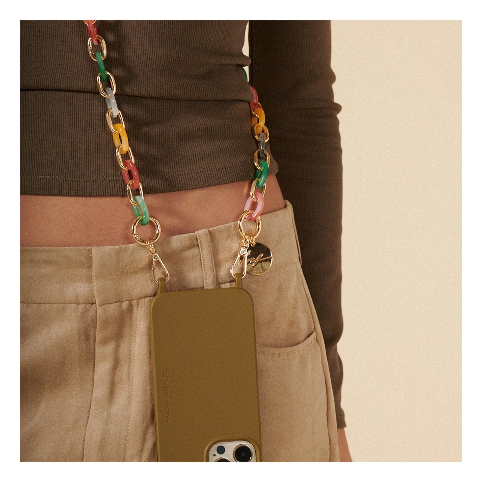 LaCoqueFrançaise - Cassy 120 cm long chain | Multicoloured