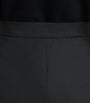 Black Wool Straight-Leg Trousers