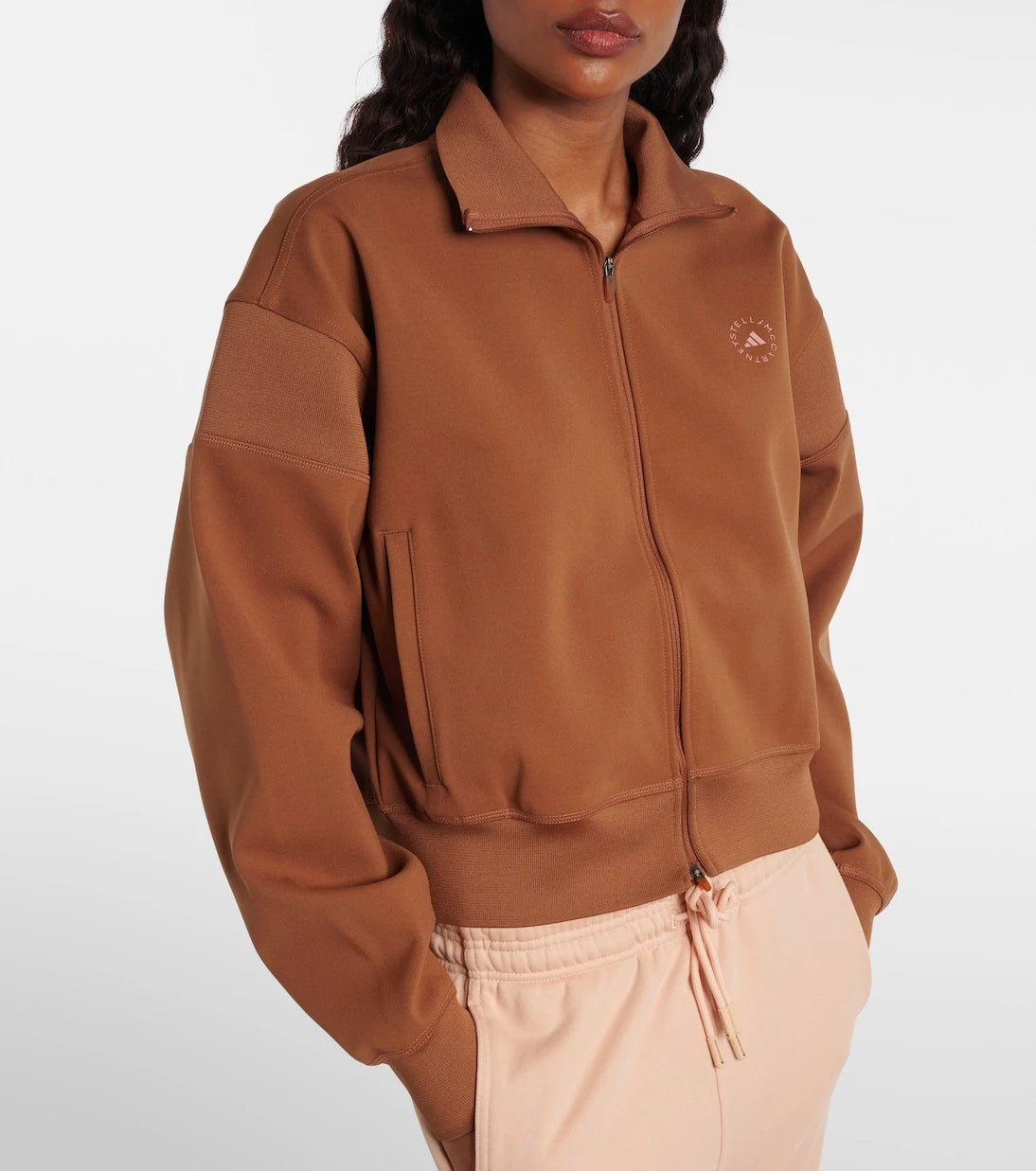 Adidas by Stella McCartney - سويت شيرت بشعار محبوك