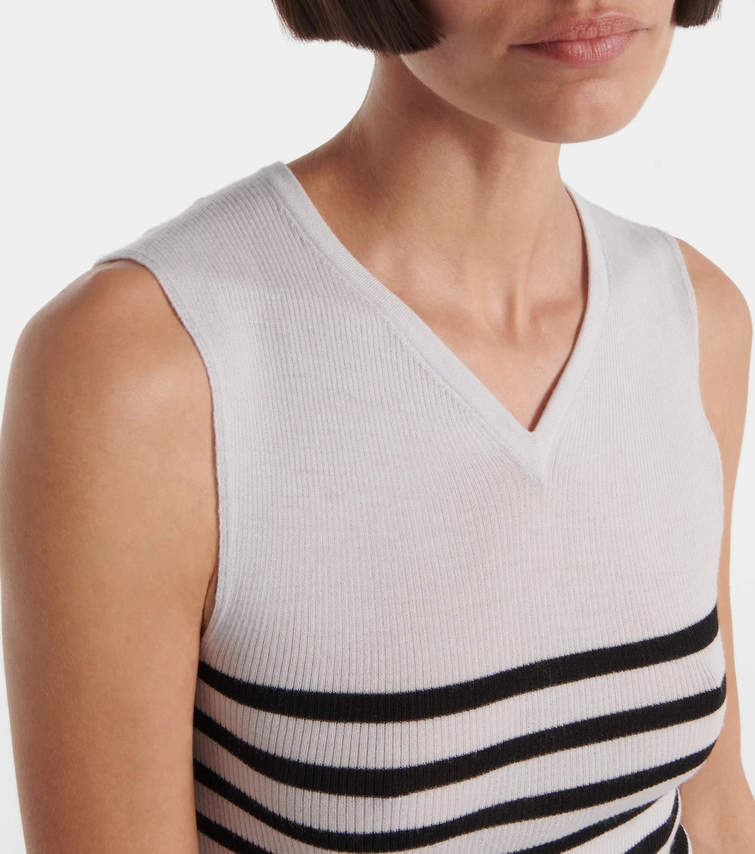 Khaite - Renato striped wool-blend top
