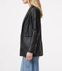 Black Leather Deri Blazer
