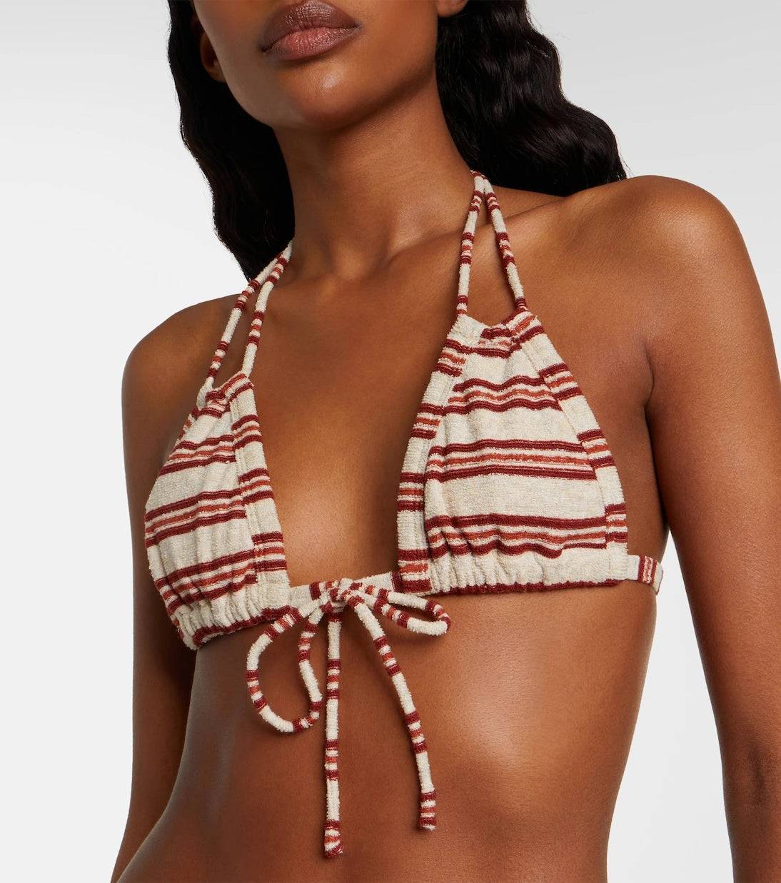 Montce - Euro striped triangle bikini top