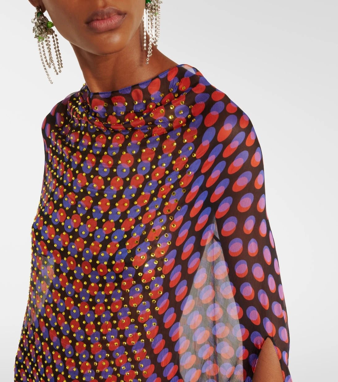 Dries Van Noten - Polka-dot silk satin midi dress