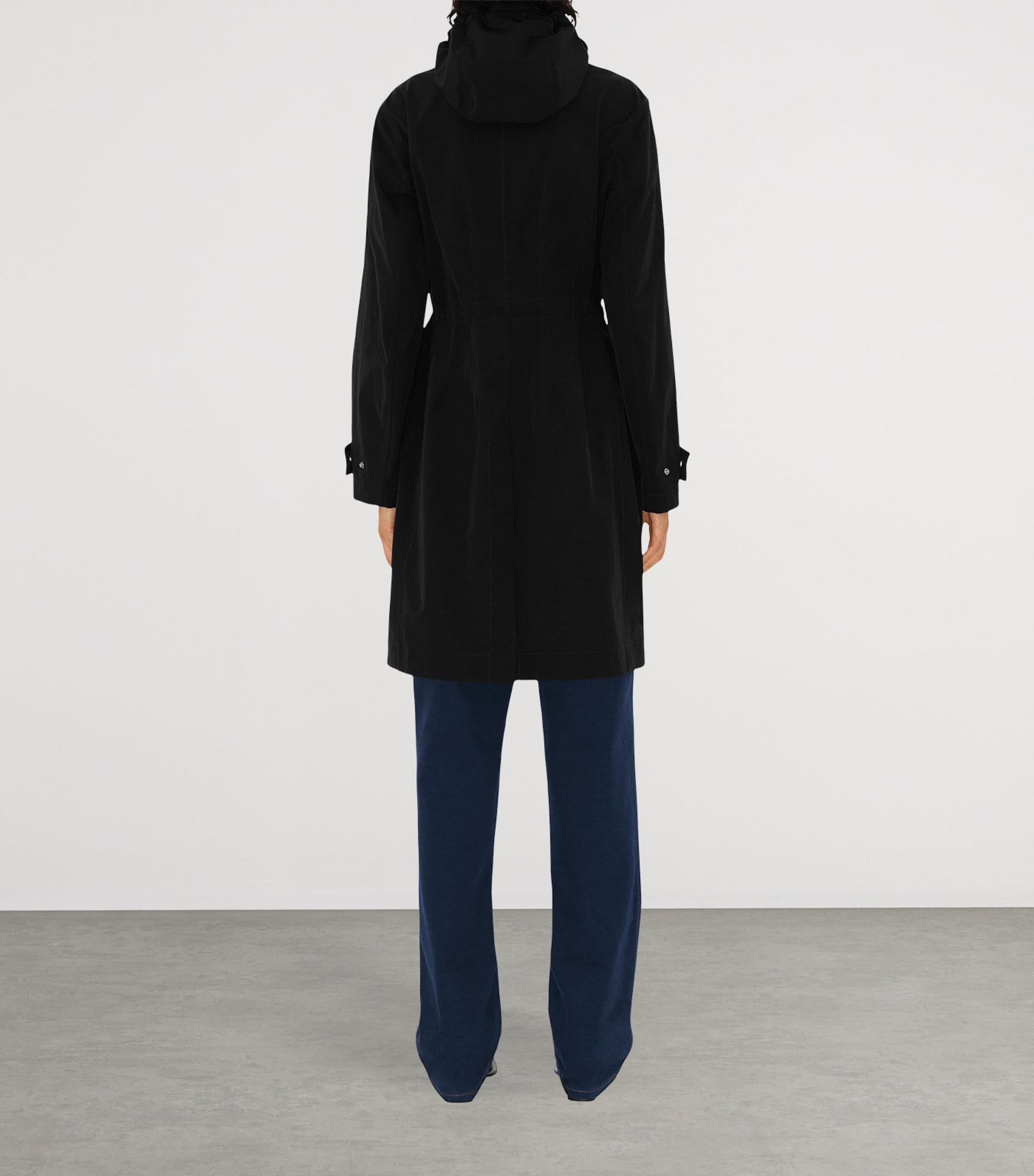 Black Nylon-Cotton Parka Jacket