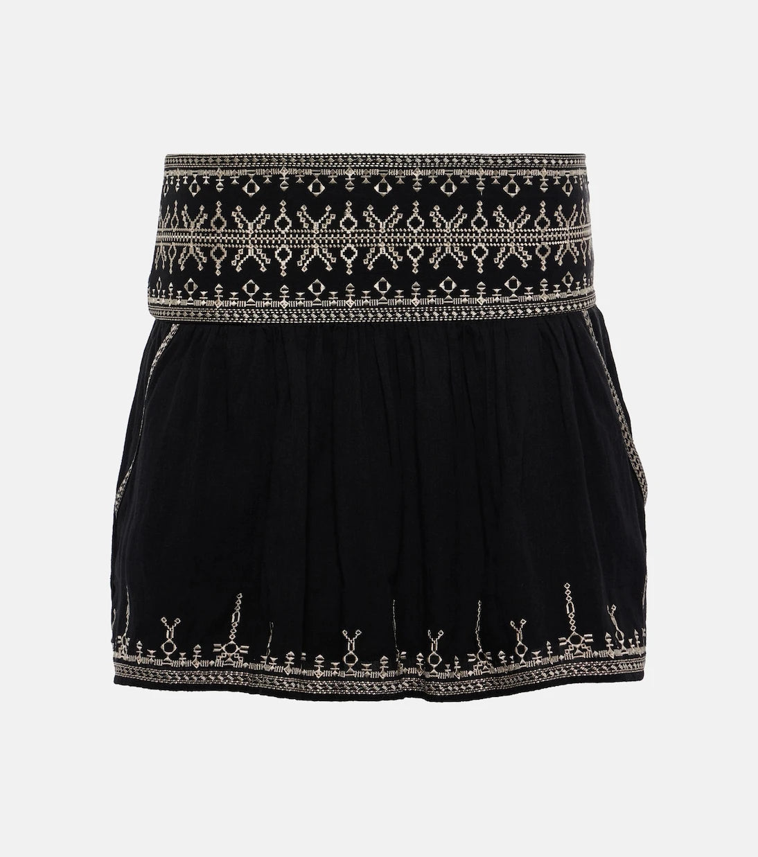 Marant Etoile - Picadilia embroidered cotton miniskirt