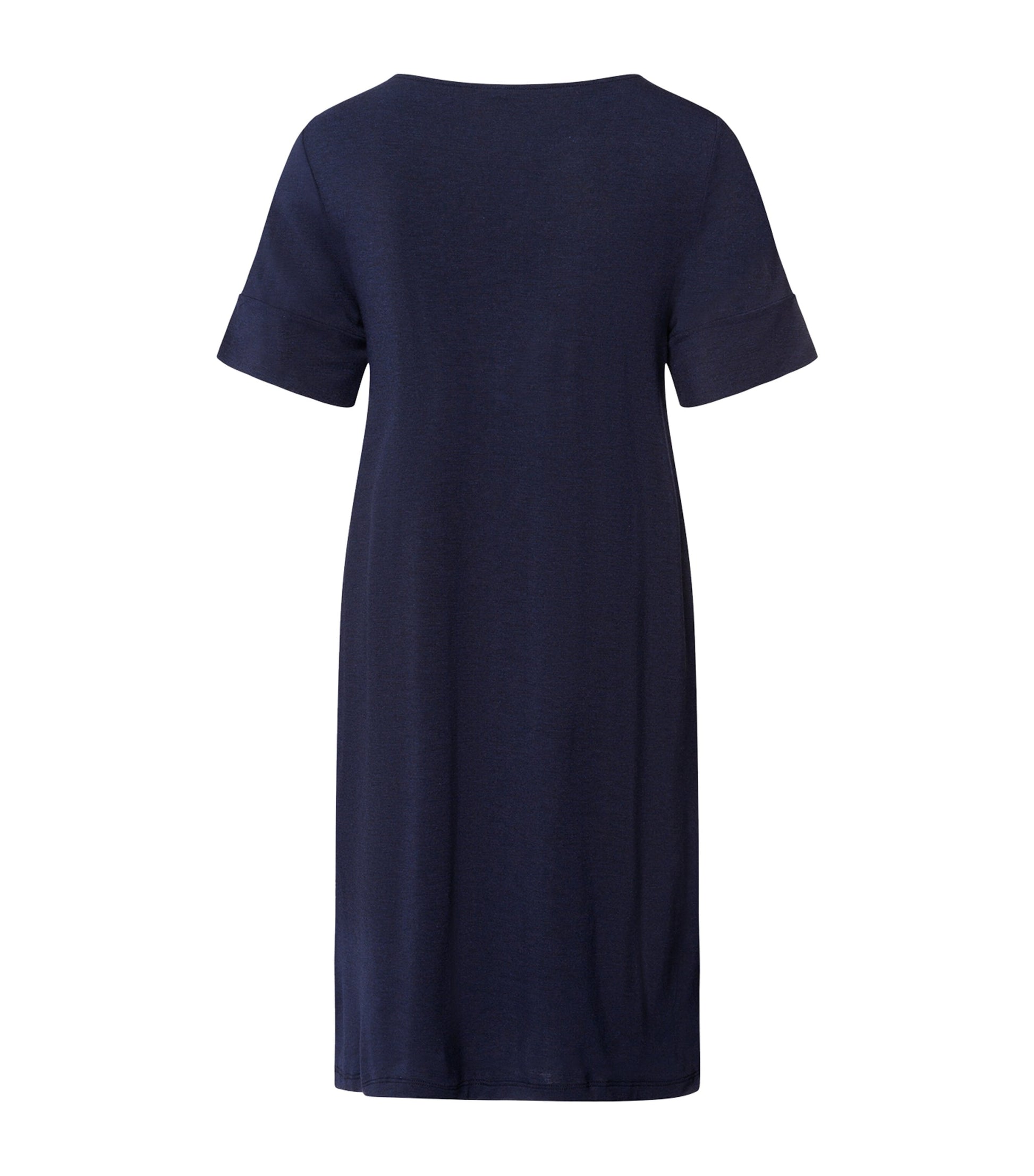 Hanro Navy Short-Sleeve Nightdress