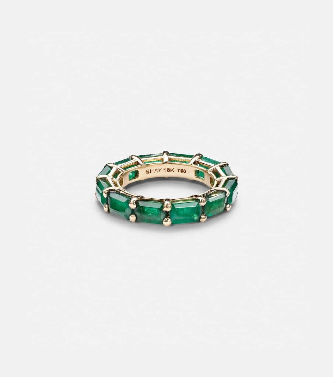 Shay Jewelry - 18kt gold ring with emerald