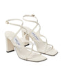Jimmy Choo White Azie 85 Leather Heeled Sandals
