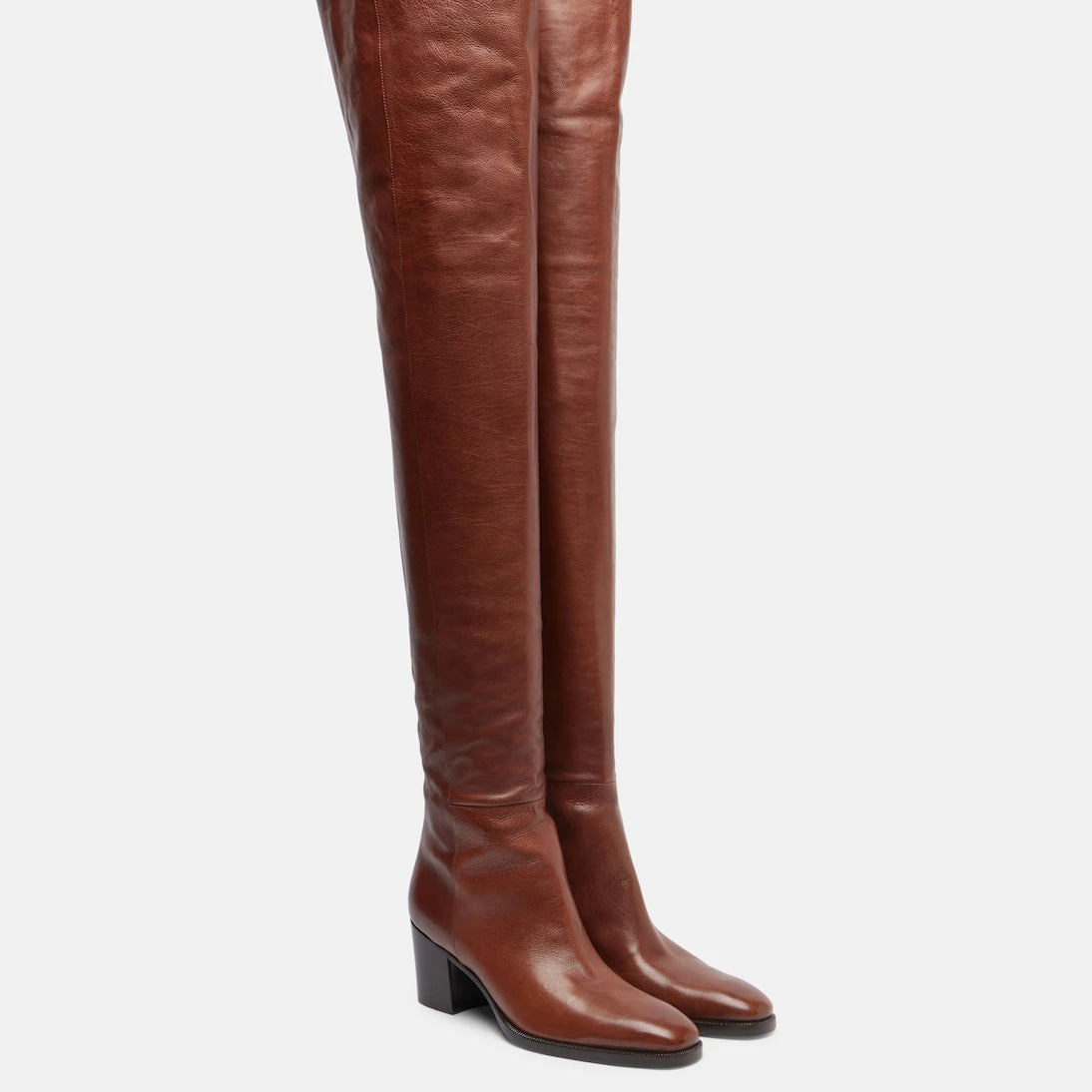 Saint Laurent - Odeon leather over-the-knee boots