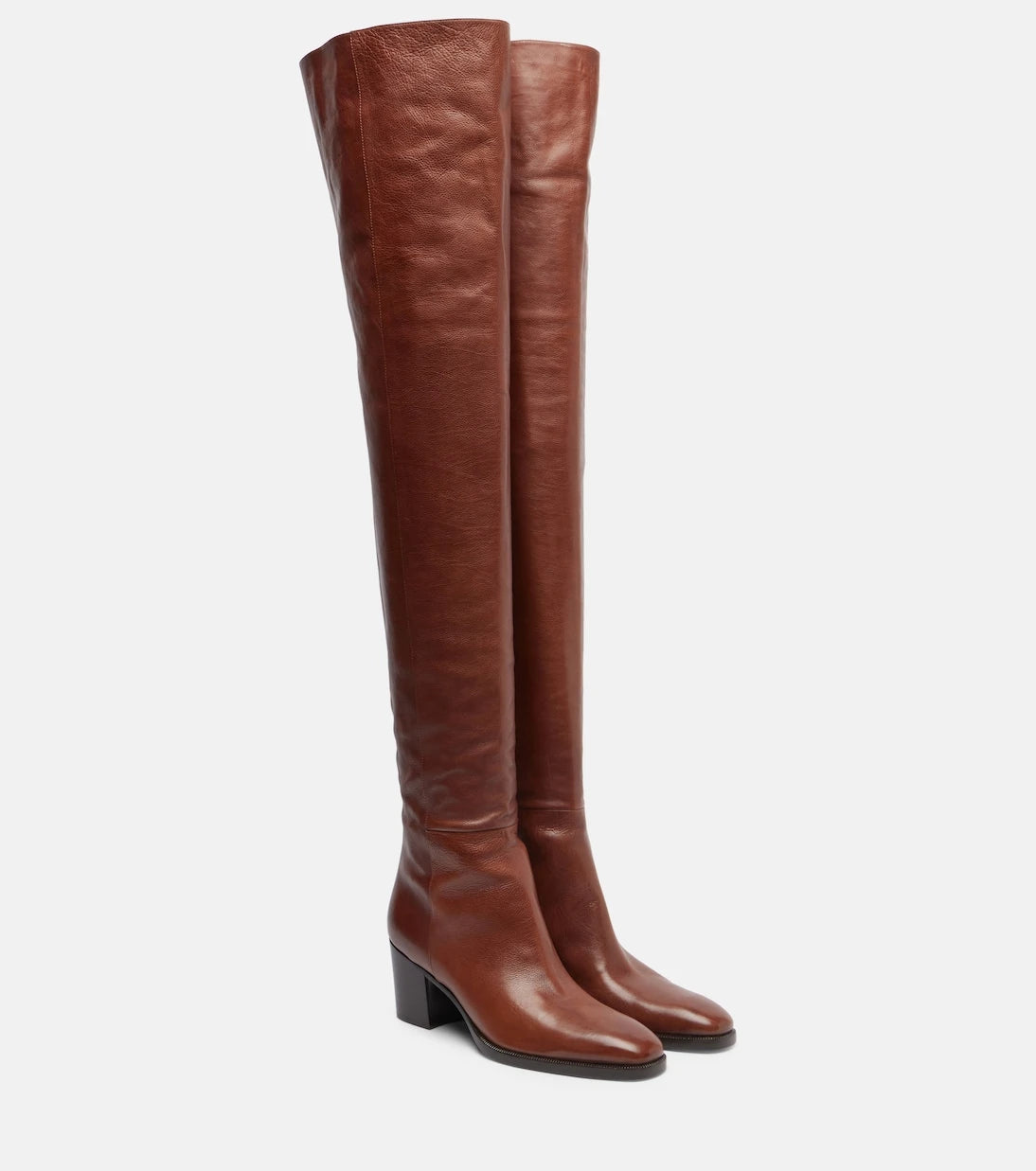 Saint Laurent - Odeon leather over-the-knee boots