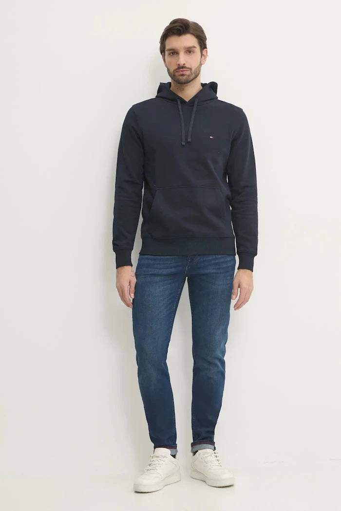 Tommy Hilfiger kapüşonlu erkek pamuklu sweatshirt