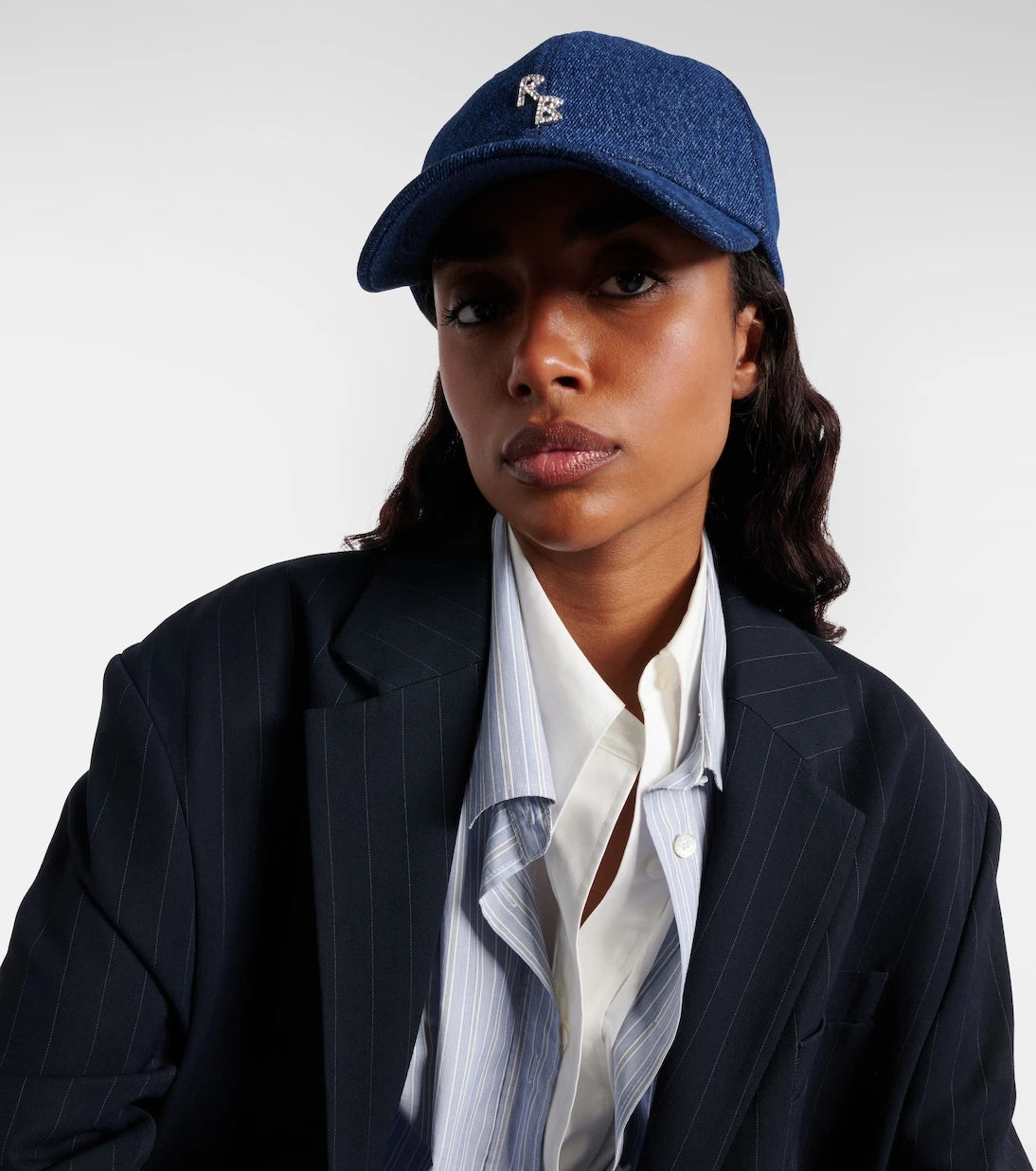 Ruslan Baginskiy - RB embellished denim baseball cap