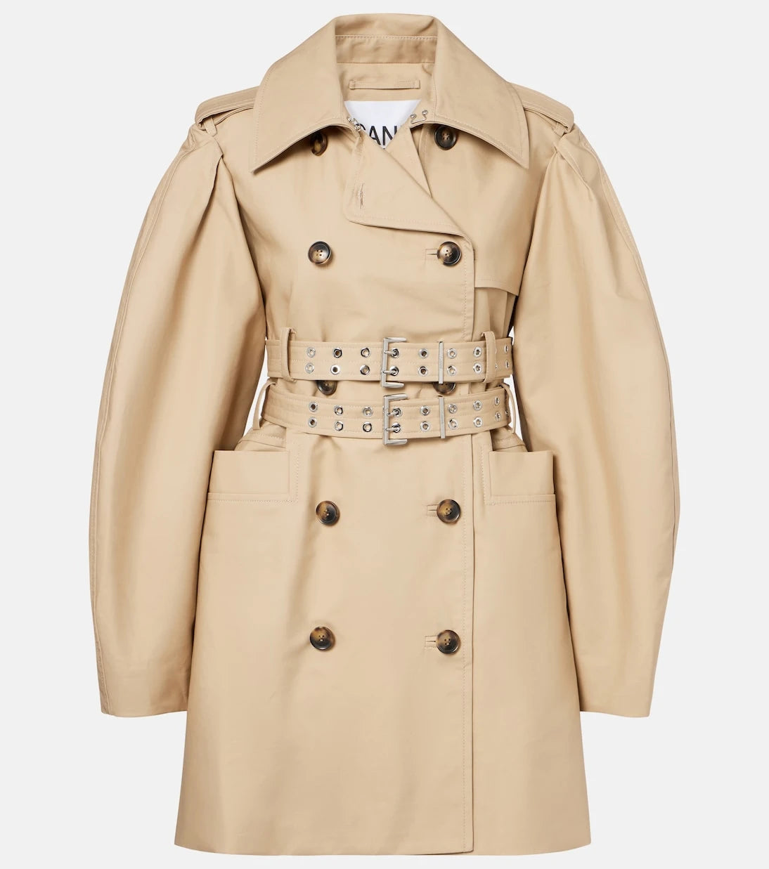 Ganni - Cotton trench coat