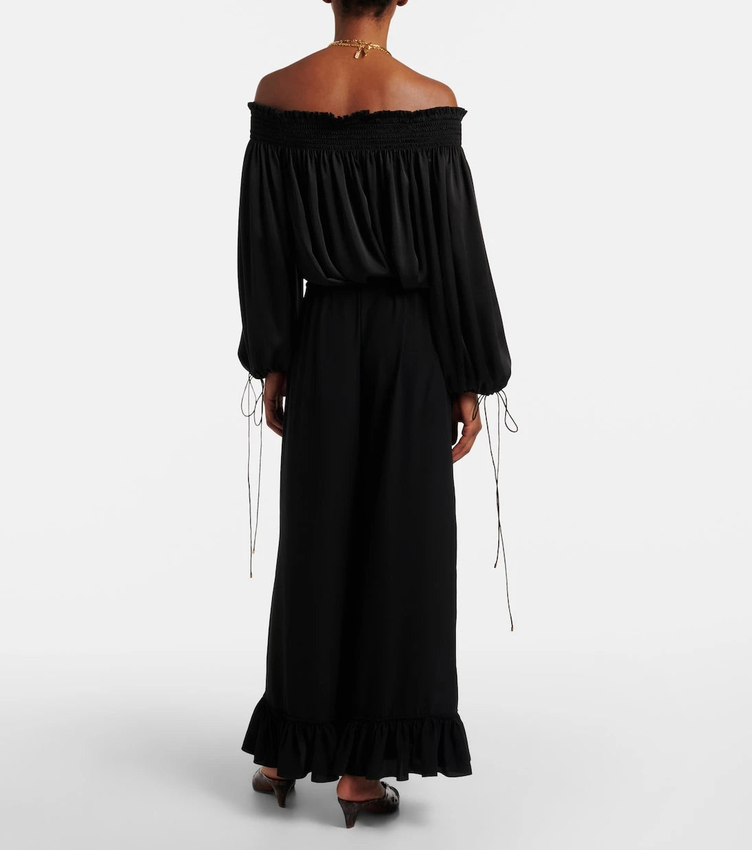 Chloé - Silk crêpe de chine wide-leg pants
