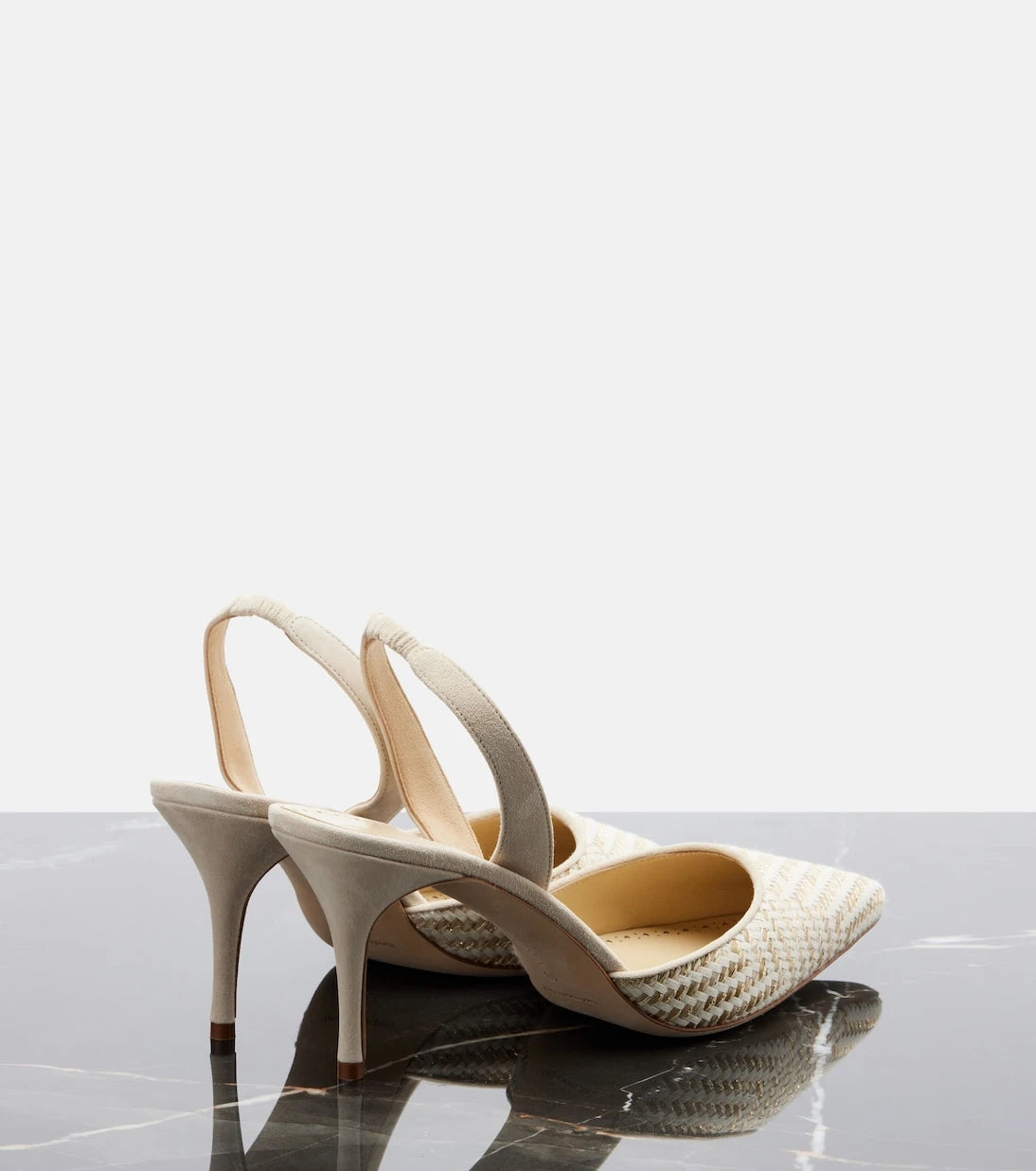 Manolo Blahnik - Carolyne woven slingback pumps