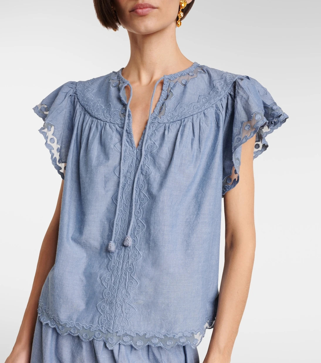 Ulla Johnson - Effie lace-trimmed cotton top