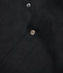 Black Water-Repellent Cashmere-Silk Overshirt