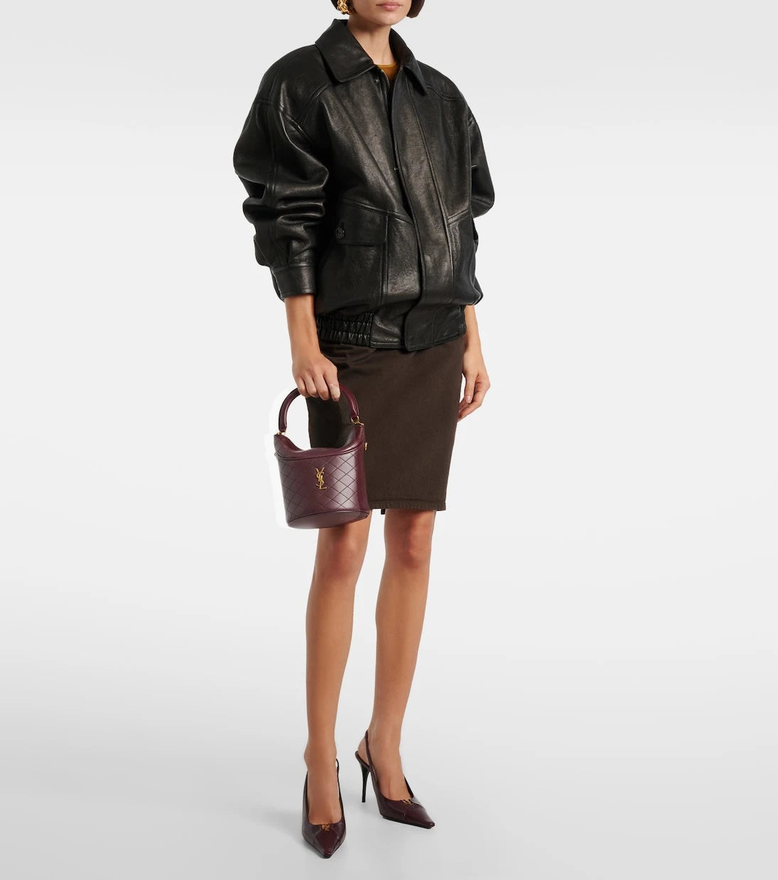 Saint Laurent - Gaby leather bucket bag
