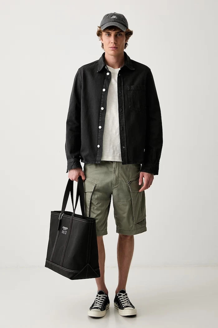 G-Star erkek pamuk elastan kısa cargo şort Rovic zip relaxed 1/2