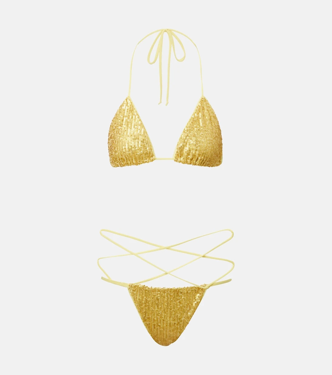 Norma Kamali - Criss Cross sequined bikini