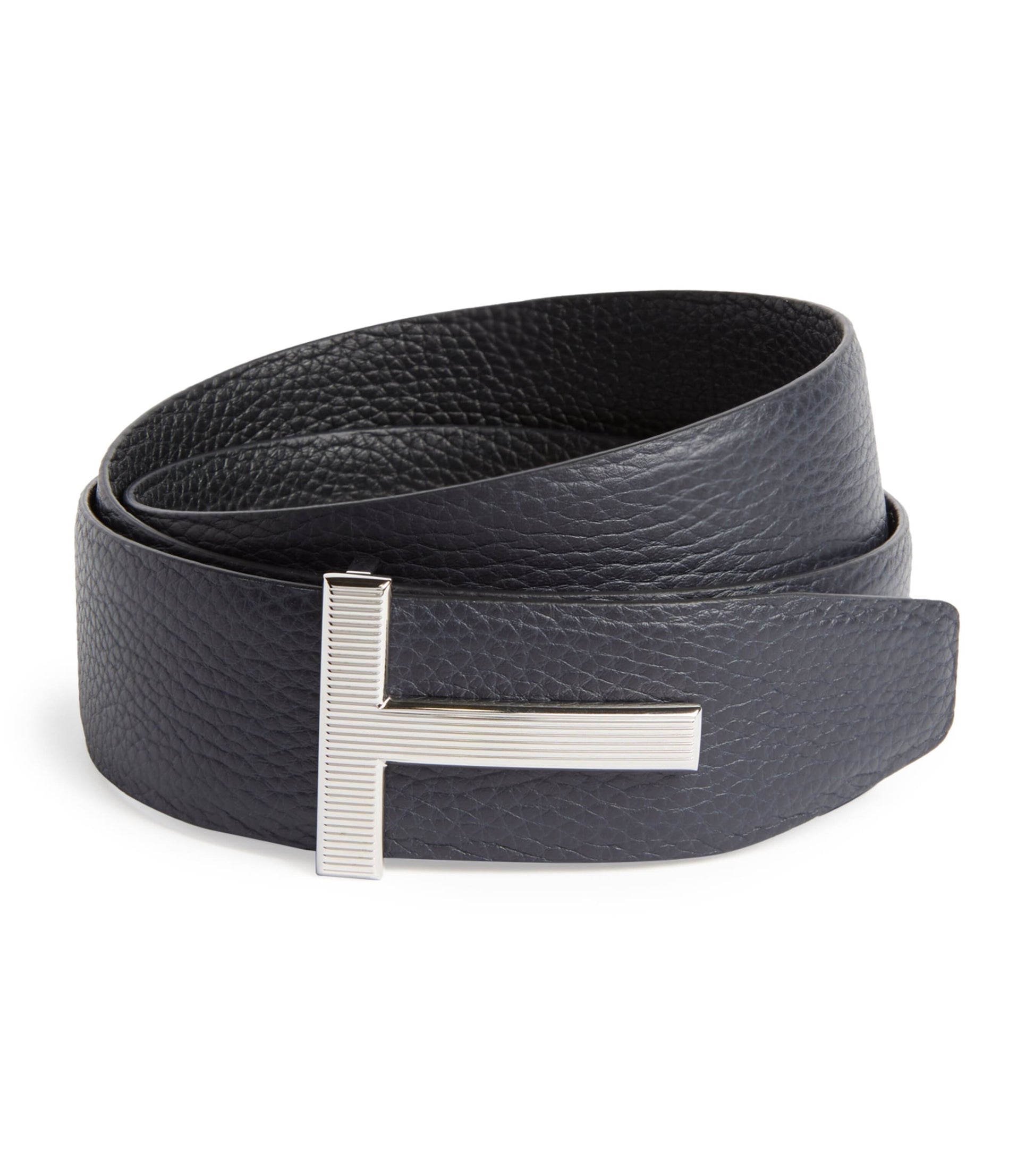 Leather Reversible T Ridge Belt
