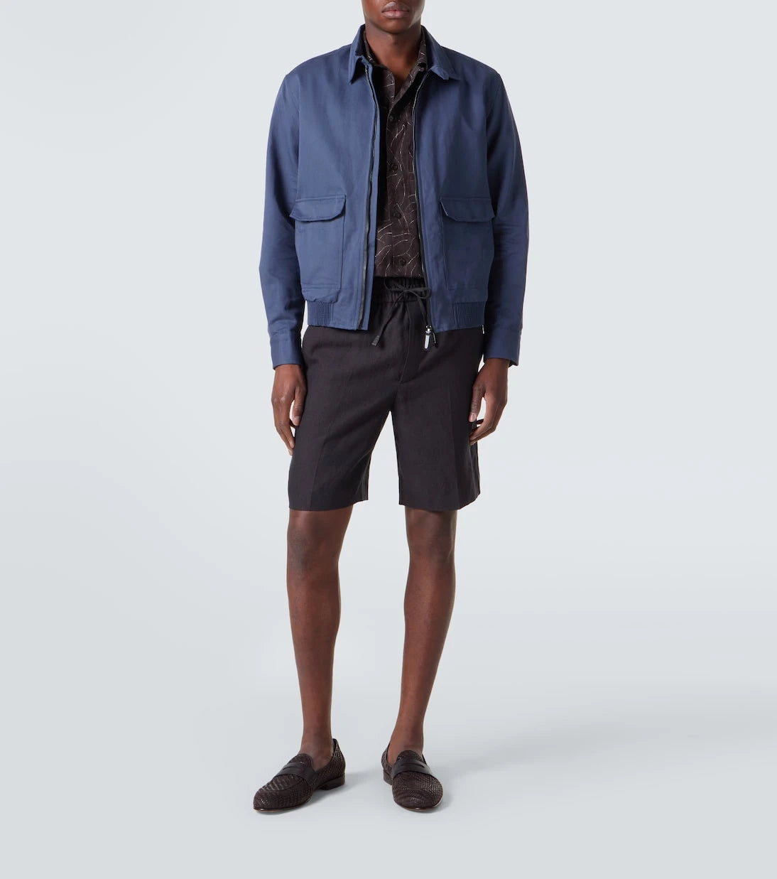 Brioni - Linen and cotton blouson jacket
