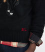 Wool-Blend Ralph & Ricky Tuxedo Polo Bear Rollneck Sweater BLACK
