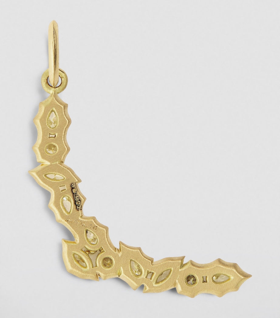 Jade Trau Yellow Gold and Diamond Posey Charm