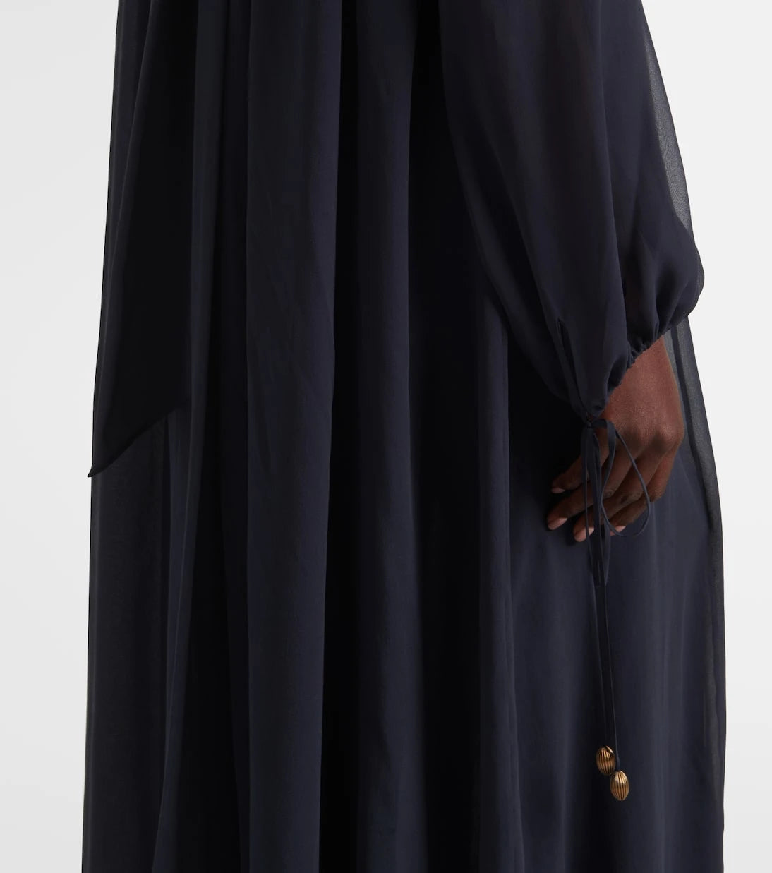 Chloé - Gathered silk georgette maxi dress