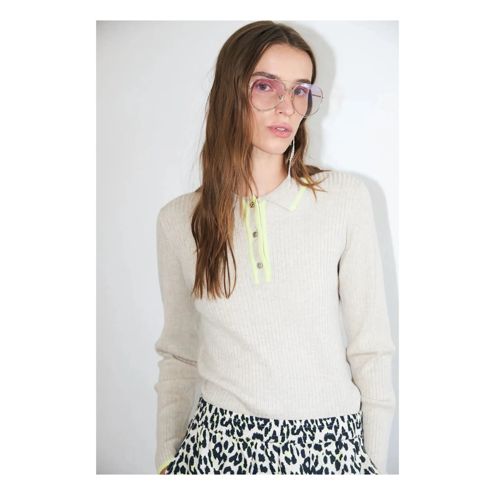 Lollys Laundry - Polo Julio sweater | Beige