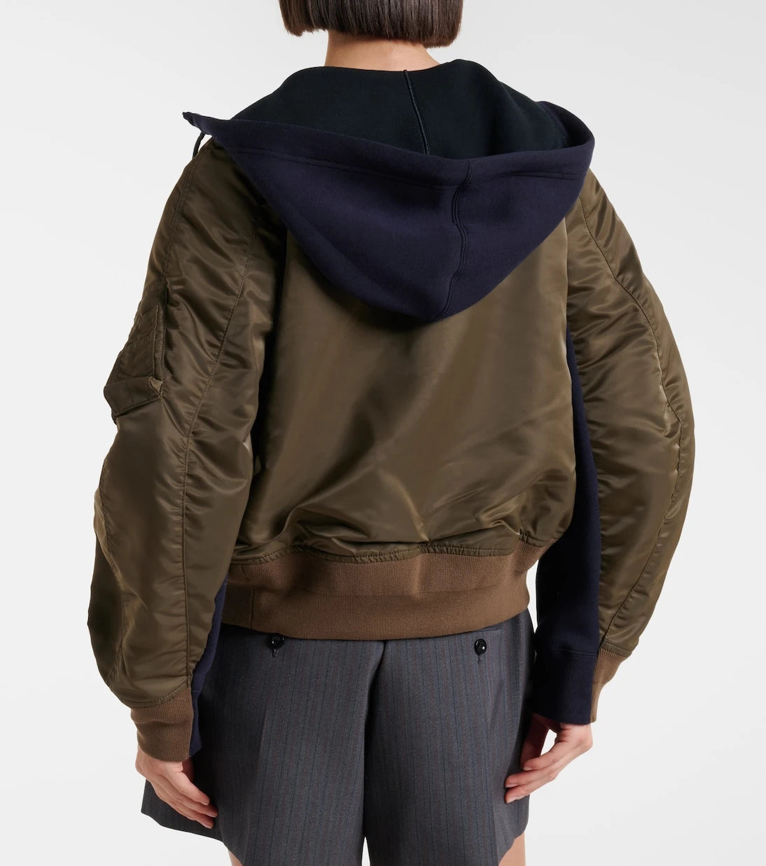 Sacai - جاكيت من مزيج القطن والتويل
