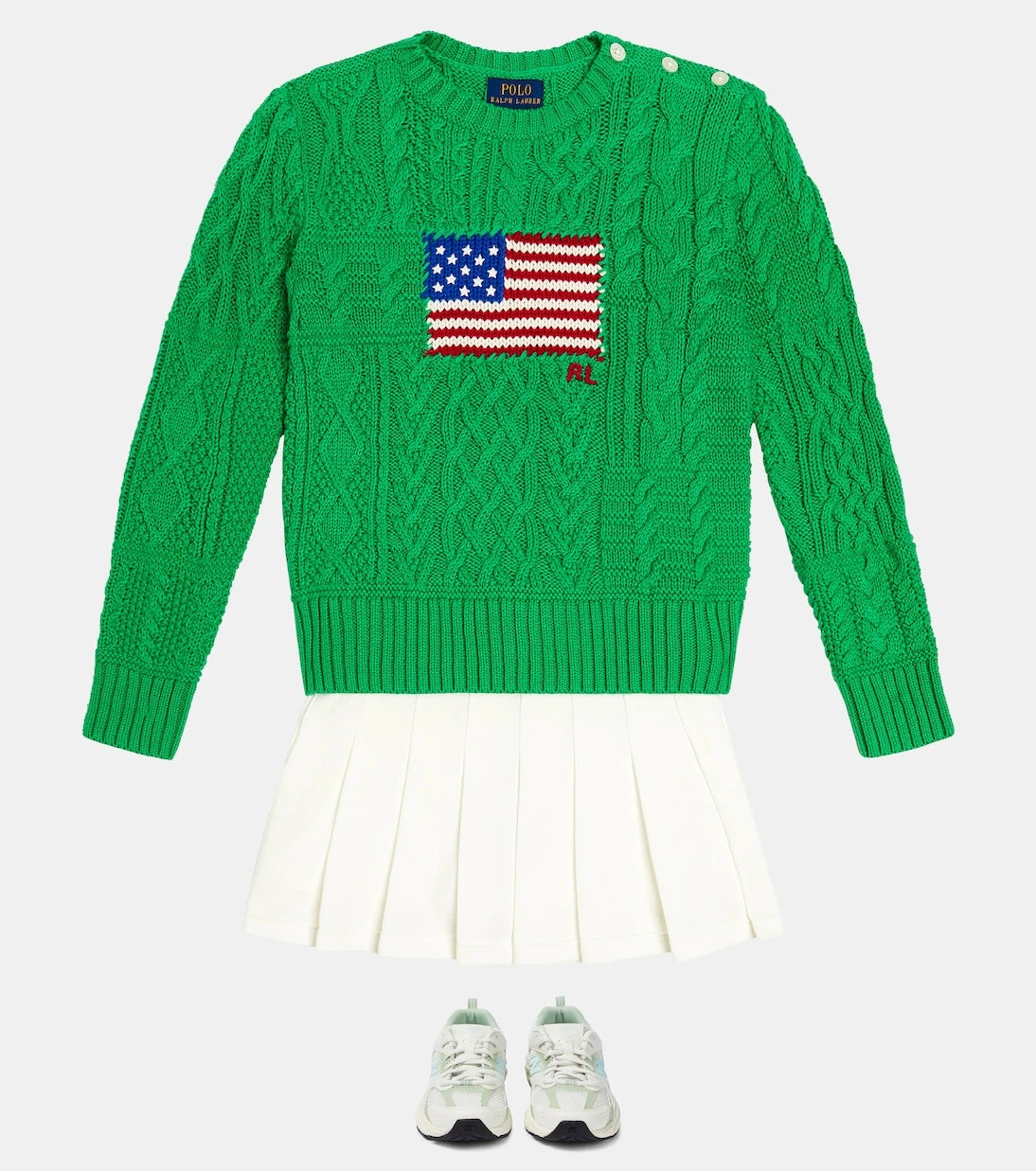 Polo Ralph Lauren Kids - سترة قطنية محبوكة بنمط كابل