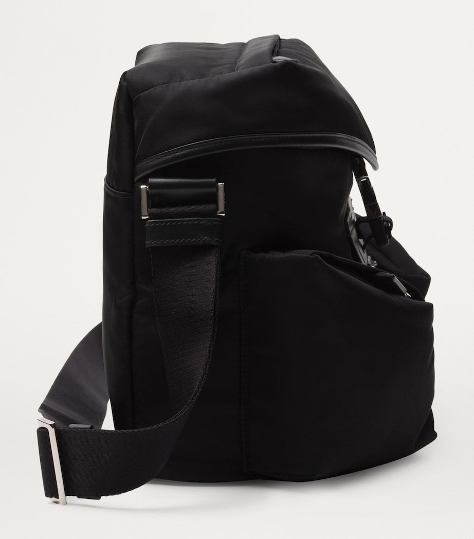 Re-Nylon and Saffiano Leather Shoulder Bag