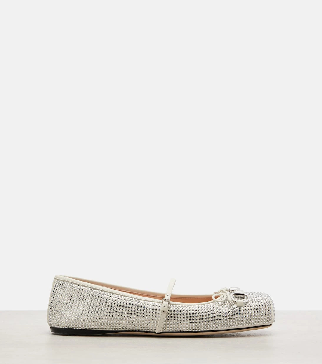 Gucci - Horsebit embellished leather ballet flats
