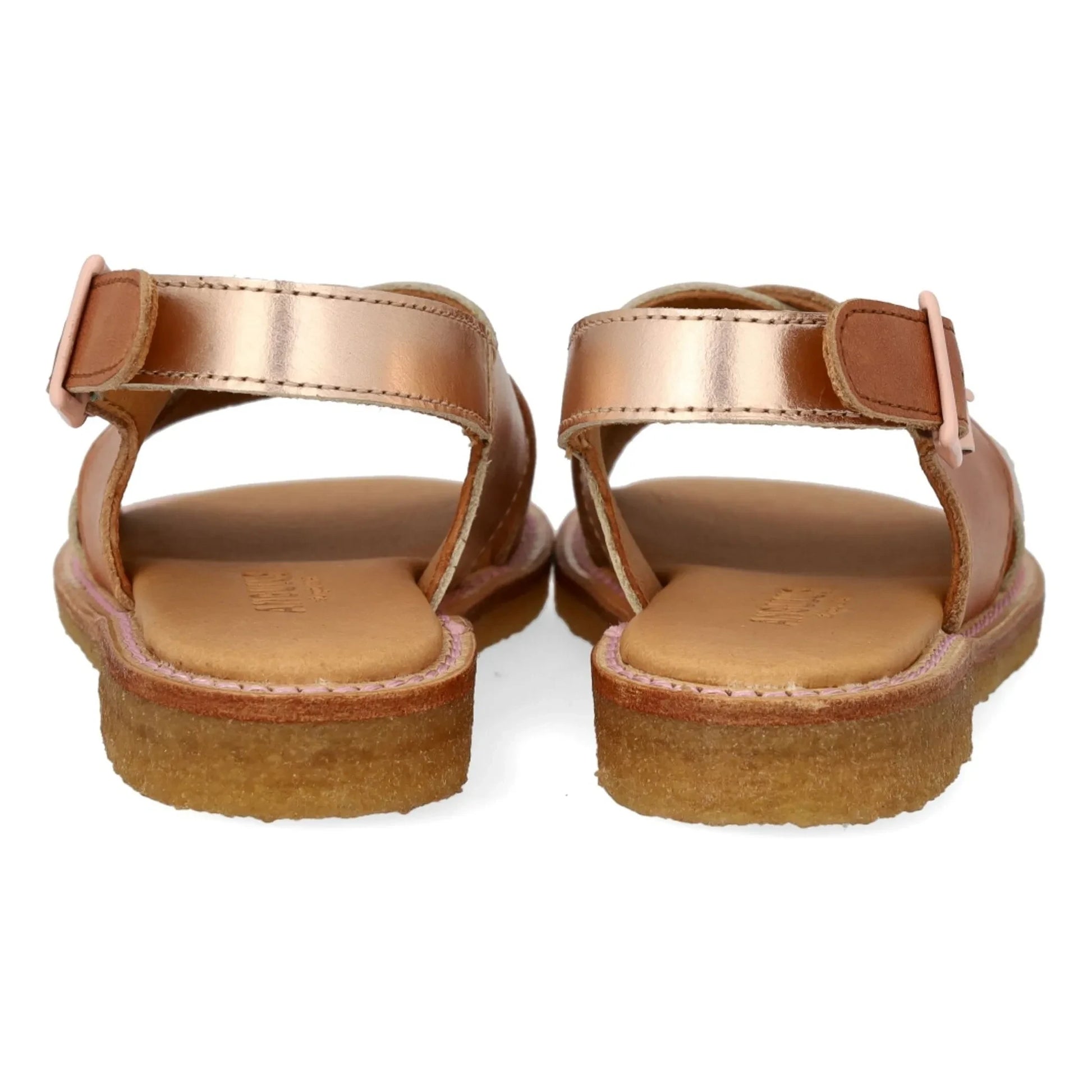 Angulus - Contrast Sandals | Pink Gold